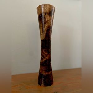 Turned wood vase